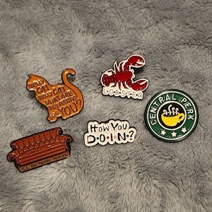Friends TV show enamel pins